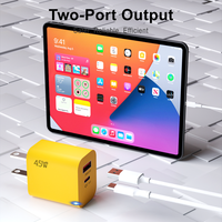 Adaptateur d'alimentation GaN PD 45W QC3.0 en gros pour l'UE/les États-Unis avec ports USB Type-C pour téléphone portable et ordinateur portable