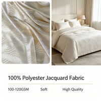 Vente Chaude Tissu Jacquard en Gros 100% Polyester Anti-Boulochage Luxe Doux Largeur Personnalisée 300cm pour Literie Draps Housse de Couette