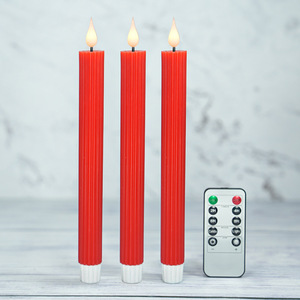Kit de 6 bougies <span class=keywords><strong>LED</strong></span> coniques symétriques sans flamme avec deux télécommandes pour un style de banquet de mariage sécurisé, bougies <span class=keywords><strong>LED</strong></span> en paraffine - Product Image 6