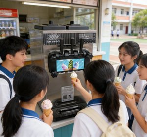 Máquina para Hacer <span class=keywords><strong>Helados</strong></span> Suaves Automática Mini de la Marca LD, Máquina de <span class=keywords><strong>Helados</strong></span> Suaves con Doble Compresor - Product Image 6