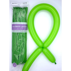 Party Love Latex <b>Balloons</b> 260 Green 3 Pcs Bag For Decoration - Product Image 1