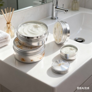Eco-Friendly Non Rust Aluminum Container Box Metal Cans for Body Cream with Customized Logo - Product Image 3