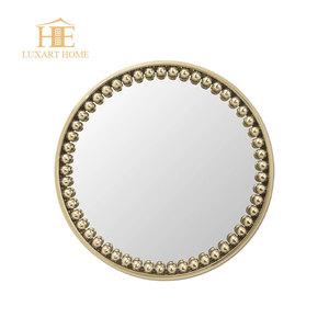 Miroir mural décoratif Art Déco en <span class=keywords><strong>verre</strong></span> avec <span class=keywords><strong>cadre</strong></span> en métal doré, carré, épaisseur 5,0 mm, couleur et taille personnalisables, décoration de luxe pour salon - Product Image 5