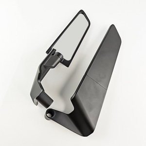 Rétroviseur universel réglable et pliable en alliage d'aluminium Qiangye pour moto, corps noir, miroir blanc, petite et grande taille - Product Image 3