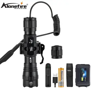 AloneFire TK503 XM-L2 Infrared LED Senter Zoom Kuat Taktis Lampu Senter Daya Tinggi Berburu Luar Ruangan Lampu Patroli