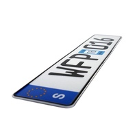 Placa de Matrícula Sueca Personalizada, Reflectante, de Aluminio en Relieve, Número de Coche Europeo, Placa Europea, Fabricante OEM
