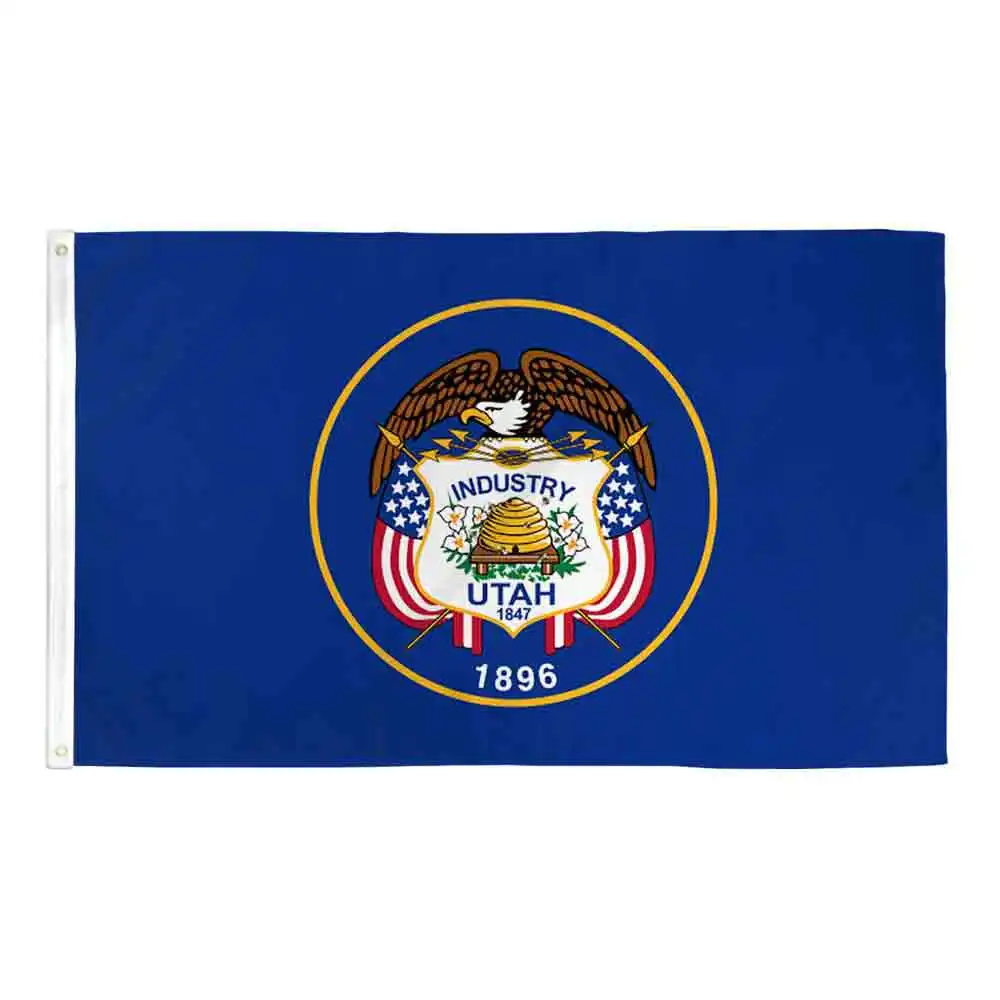Bendera Utah Langsung Pabrik Bengkel Besar dan Gudang Semua Produksi Di Bawah Satu Atap Semua Bendera Kustom