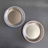 Assiette pour bébé en acier inoxydable 304, sans BPA, avec ventouse amovible et manchon en silicone, vaisselle pour tout-petits