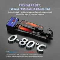 IFixes IFK7 Extracteur de préchauffage d'écran 10-145 ° Vis de tension à ventouse réglable pour réparation d'écrans plats et incurvés d'iPhone et d'Android