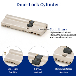 Fornecimento Direto de Fábrica: Cilindro de Fechadura de Alta Segurança com Comprimento de 90MM, Cilindros de Fechadura de Perfil Europeu com Chave de Construção - Product Image 3