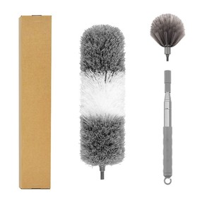 Pôle <span class=keywords><strong>télescopique</strong></span> extensible en acier inoxydable, <span class=keywords><strong>plumeau</strong></span> en <span class=keywords><strong>microfibre</strong></span> pour le nettoyage des ventilateurs de plafond - Product Image 4