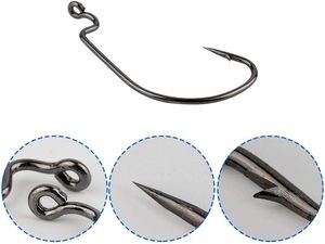 เบ็ดตกปลา <span class=keywords><strong>Super</strong></span> Strong 38105 Offset EWG <span class=keywords><strong>Worm</strong></span> Hooks แบบ Wide Gap Texas Rig สำหรับเหยื่อยางในน้ำเค็มหรือน้ำจืด เหมาะสำหรับตกปลาแบส - Product Image 6