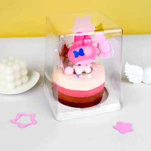 Boîte à pain Pandollo Fraise Chocolat <span class=keywords><strong>Montagne</strong></span> enneigée, Boîte à gâteau haut, Boîte d'emballage transparente pour dessert mousse - Product Image 1