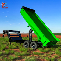 Remorques à benne basculante de qualité supérieure à prix abordable 6 x 12 avec côtés de 4 pieds, remorque basculante robuste pour camion