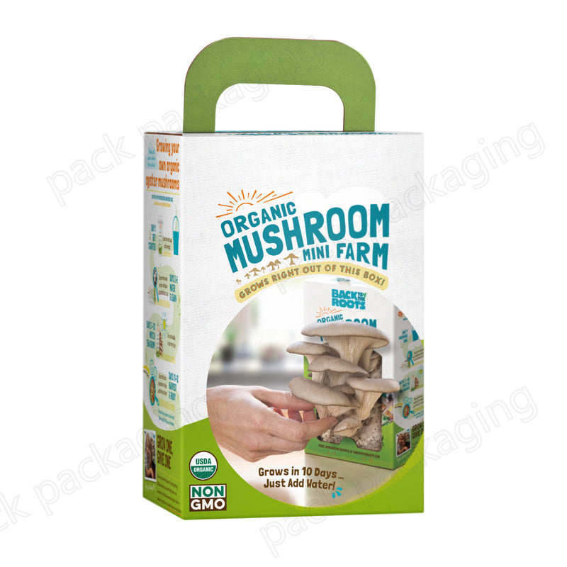 Nhãn Hiệu Tùy Chỉnh Phân Hủy Sinh Học Oyster Nấm Grow Kit Hộp Lượn Sóng Giấy Các Tông Nấm Trồng Hộp