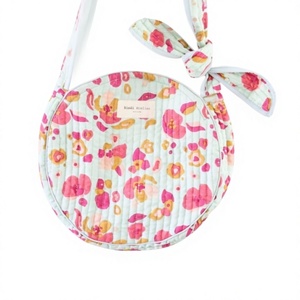 Bindi Atelier Floral <b>Quilted</b> Round Shoulder Bag Cotton Bohemian Style <b>Single</b> Strap All Seasons Handmade Cotton Shoulder Tote Bag - Product Image 5