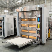 Horno Eléctrico Comercial de Plataforma Elevadora, 4 Niveles, 16 Bandejas, Gran Capacidad, para Pan y Pizza, Equipo de Panadería