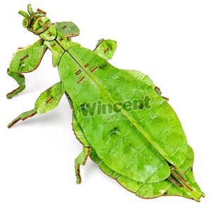 Wincent لعبة تعليمية ثلاثية الأبعاد لحشرات خشبية خنفساء مقطوعة بالليزر بطباعة UV تصنعها بنفسك للأطفال والكبار OEM ODM بالجملة لا يوجد صمغ آمن - Product Image 2