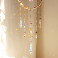Atrapasoles de Cristal Natural Hechos a Mano, Diseño Feng Shui, Colgante para Ventana con Intención Positiva, Decora tu Espacio, Halloween, Navidad