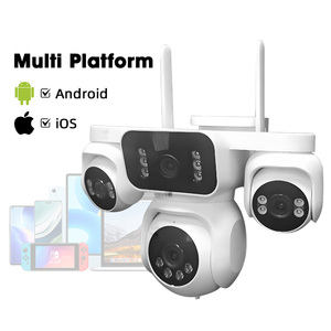 屋内スマートCctvカメラホームセキュリティセキュリティカメラWifi 4レンズデュアルライトカメラ - Product Image 1