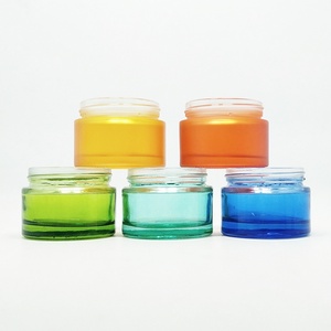 Envases de Lujo para Crema de Ojos, 5g 10g, Frascos Cosméticos Redondos de Vidrio Esmerilado Rosa Mate con Tapas de Plástico para el Cuidado de la Piel - Product Image 4