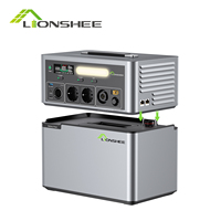 Centrale électrique portable d'extérieur 2500W Boîte d'onduleur haute puissance Batterie au lithium LiFePo4 Batterie externe empilable 1kwh 2kwh 3kwh 4kwh