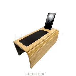 沙发丙烯酸扶手保护器柔性实心竹沙发扶手托盘桌