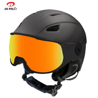 Casque de moto Jiepolly vintage modulaire quatre saisons en ABS et EPS, équipement sportif, visière intégrale UV400, pour adultes et hommes