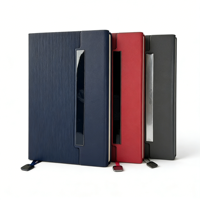Cuaderno Personalizable A5 con Tapa Dura de PU, Triple Pliegue, Cierre Magnético, Encuadernación Inalámbrica con Pegamento, para Regalo, Oficina, Reuniones de Negocios