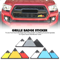 Insigne de calandre 3D TRI-COLOR Snow Mountain ABS Chrome Emblème de voiture pour Toyota Tacoma 4Runner Tundra Autocollants de carrosserie