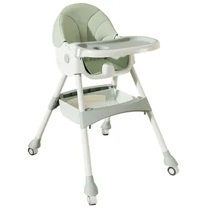 Purorigin fabrika toptan ayarlanabilir katlanabilir ucuz yüksek bebek sandalyesi mama sandalyesi çocuk plastik sandalyeler DiningTable