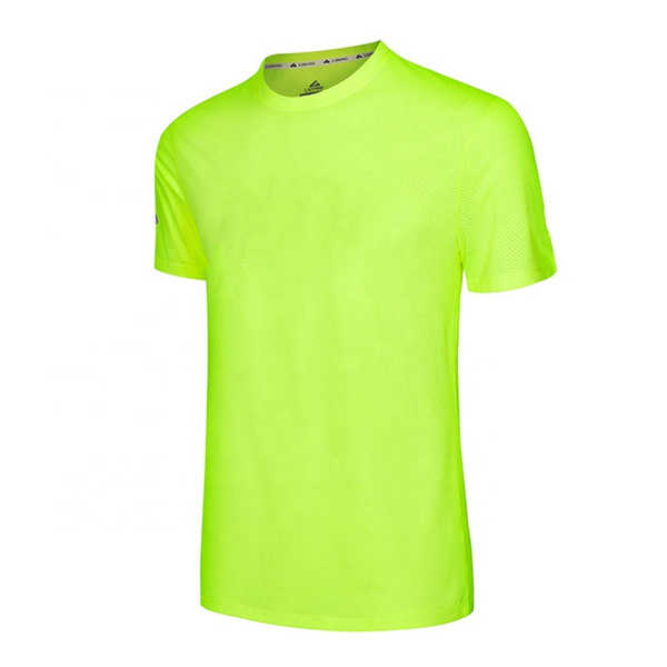 Men's Casual Short-Sleeved Sweatshirt Solid Color Crewneck T-Shirt Bright Eye-catching Print Oversized Fit Breathable