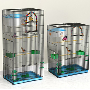 <span class=keywords><strong>Cage</strong></span> à oiseaux de luxe en gros, grande <span class=keywords><strong>cage</strong></span> en fer pour perroquet, motif solide, avec plateau en plastique, style villa artistique - Product Image 1