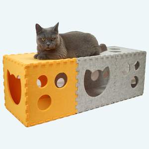 Fabrik Großhandel Wasch bar Komfortabel Rund Warm Beruhigend Kauen Proof Flet Katzenkopf Hunde höhle Katze Haustier Betten - Product Image 2