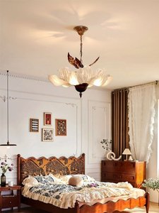 Lámpara Colgante Estilo Nórdico Francés Medieval Retro con Forma de Pétalo de Flor, Decorativa para Salón, <span class=keywords><strong>Comedor</strong></span>, Villa, E14 - Product Image 6