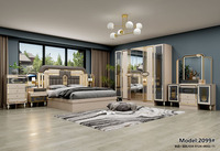 Ensemble de chambre à coucher complet de style turc classique économique, lit king size, lit double, ensemble de meubles de chambre à coucher modernes