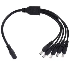 Colokan Kabel Daya Siku DC Hitam USB DC, 2.5*0.7 2.5*0.7Mm 2.5Mm X 0.7 Mm 2.5X0.7 Mm Jack Sudut Kanan Kabel Pengisian 1M