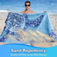 Serviette de plage en microfibre gaufrée à séchage rapide, personnalisable par sublimation, en coton recyclé sans sable, avec logo