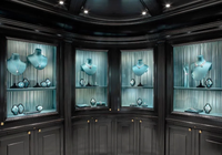 Vitrine à bijoux GZowin Gothic Dark Wind avec éclairage LED, design personnalisable, construction durable et de haute qualité