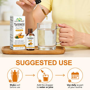 Tintura de Extracto de Cúrcuma Vegana Pura SOLOTREE, Gotas Líquidas de Cúrcuma y Jengibre 100% Naturales y Orgánicas para el Apoyo Inmunológico y de las Articulaciones - Product Image 6