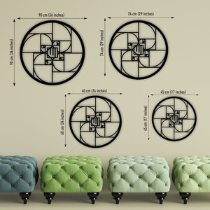 Allah Golden Ratio Metal Wall Decor Islamic Line Art Modern Home <strong>Arabic</strong> <strong>Calligraphy</strong> Muslim Decor <strong>House</strong> Wall Decor Mom Days Gift - Product Image 4