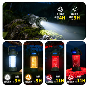 Mini lanterne de camping LY25 LED rechargeable à piles, vert foncé kaki, lumière extérieure pour le camping - Product Image 5