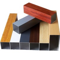Profilés en aluminium pour murs rideaux, tubes d'extrusion, matériaux de décoration pour plafonds et murs, ignifuges et résistants à la chaleur, fabriqués en usine OEM