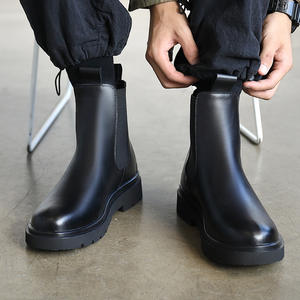 Nouvelles Bottes Chelsea pour Hommes 2026 – Style Britannique Automne-Hiver, Bottes Chukka Mi-Hautes en Cuir Véritable Antidérapantes pour Extérieur et Quotidien - Product Image 2