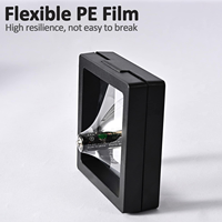 Vente en gros de film PE transparent Boîte à cadre flottant 3D Boîte de présentation de bijoux Boîte transparente de support de cadre d'affichage de pièce de monnaie de médaille