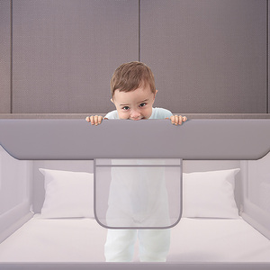 Probebi BR009 Mùa Thu Bảo Vệ Đóng Mở Giường Hàng Rào Đường Sắt & Bảo Vệ Hàng Rào Cho Em Bé Và Trẻ Em Vải & Sắt Thép Hợp Kim Màu Xám - Product Image 3