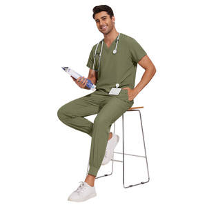 Uniforme Médico Personalizado con Logotipo, Pantalones Deportivos Elásticos y Suaves, Manga Corta, para Hospitales, Mujeres, Hombres, Doctores, Enfermeras, con Bolsillos - Product Image 5