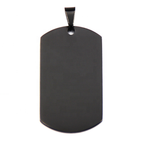 Targhetta per appendere id cane rettangolare in acciaio inossidabile - Product Image 3