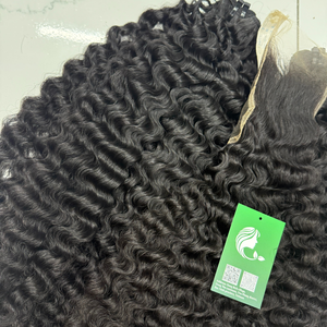 Vietnamese Hair Burmese Curly Hair Wig Raw Human Hair, Glueless Full Swiss HD <b>Lace</b> <b>Closure</b> with 3 Bundles - Product Image 5