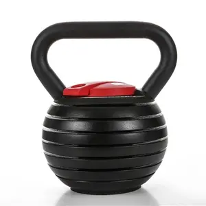 Adjustable Kettlebell with 7 Weight Levels from 2~18kg. Perfect for Abs, Arms, Legs, & Back Workouts